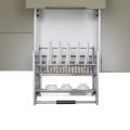 Kitchen manual lift storage basket